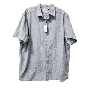 Rowm Men's 100% Cotton Embroidered Short Sleeve Button-up Shirt Size 2XB NWT